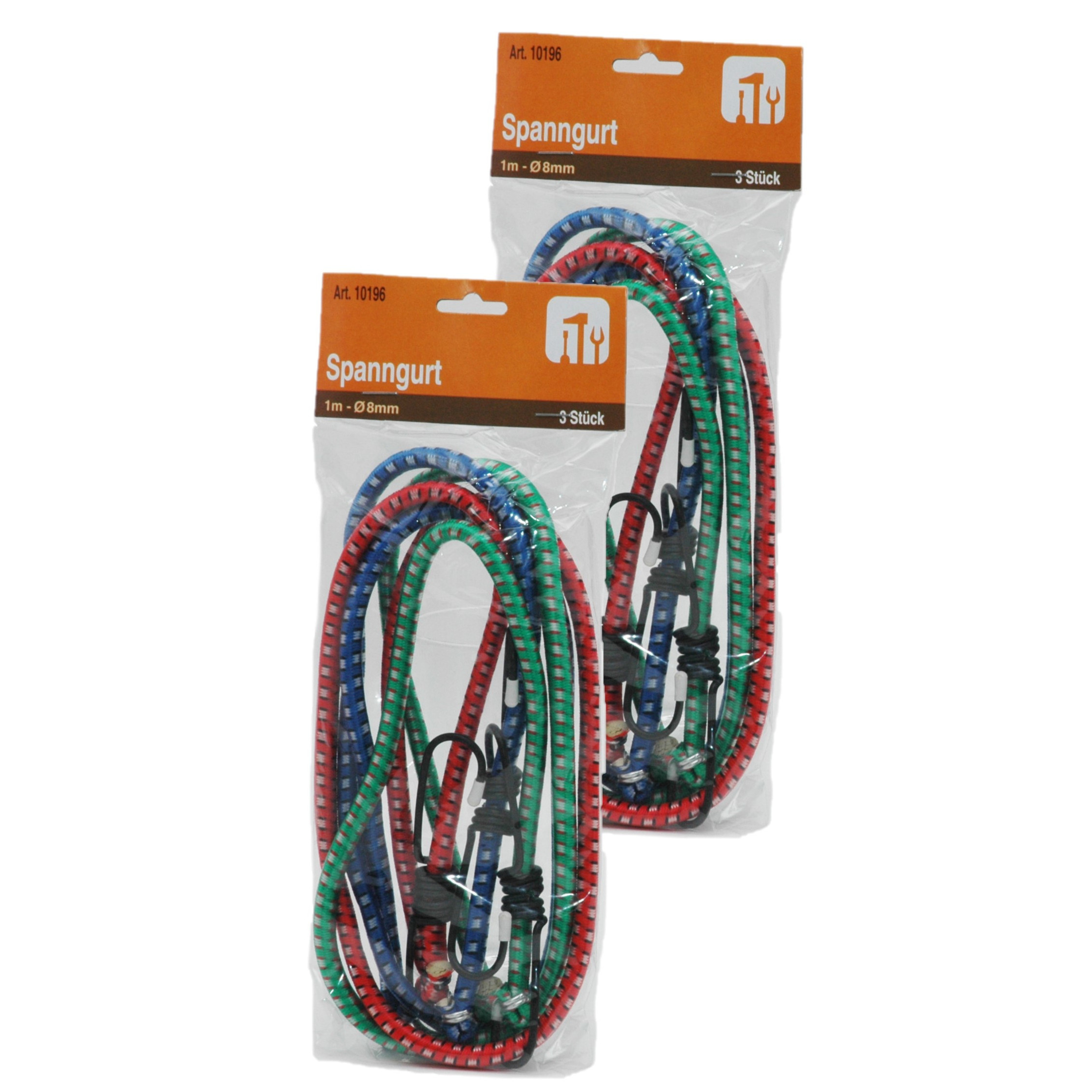Set van 10x stuks bagagespin/snelbinders 28 cm gekleurd -