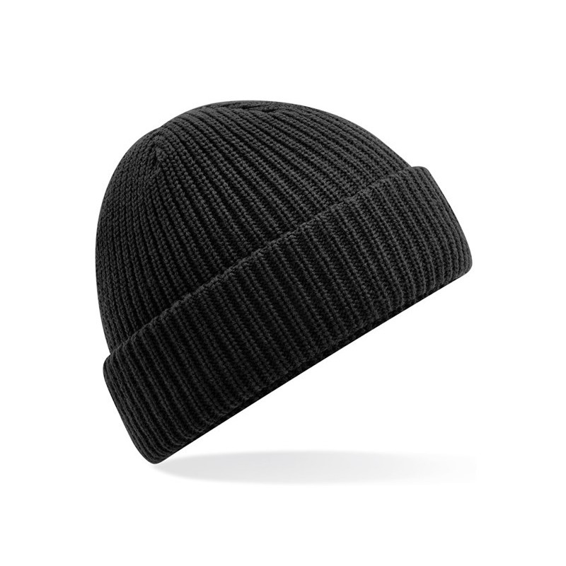 Heren Beanie Wintermuts zwart 100% acryl extra warm One size -