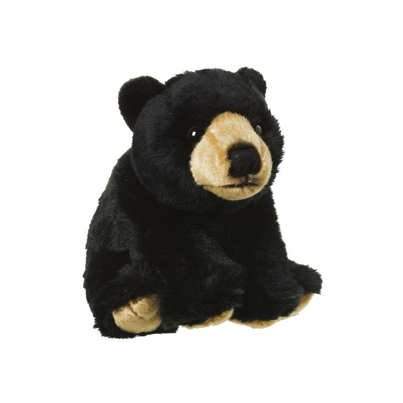 Pluche zwarte beer knuffel van 22 cm -