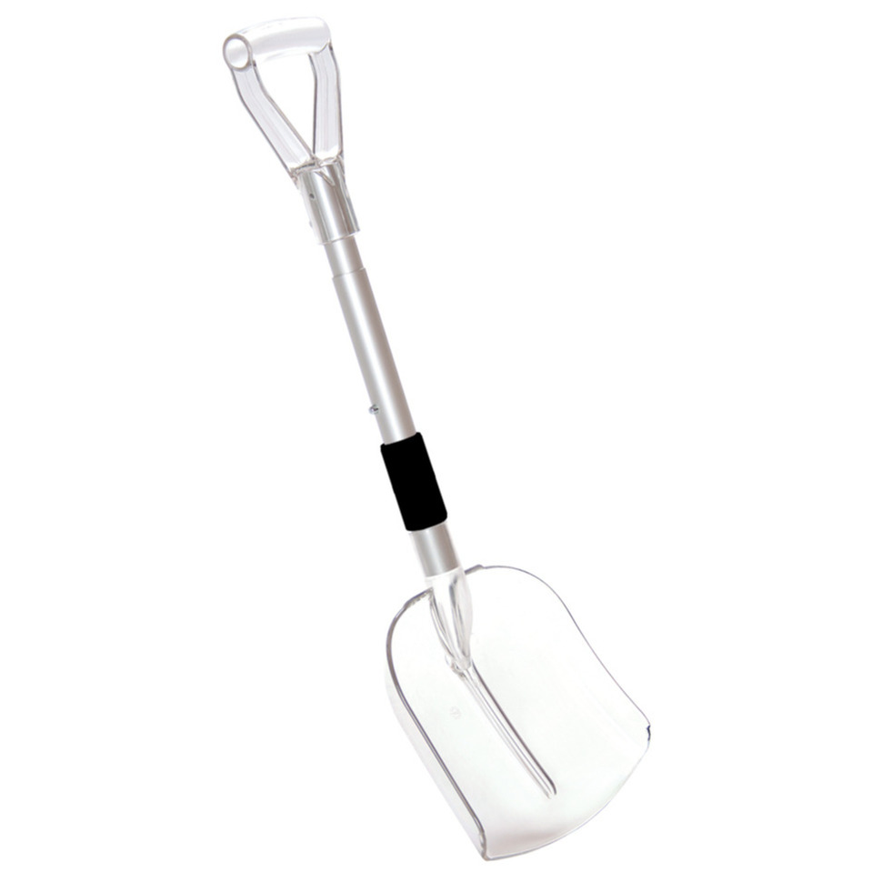 Compacte schep transparant uitschuifbare steel 74 - 87 cm -