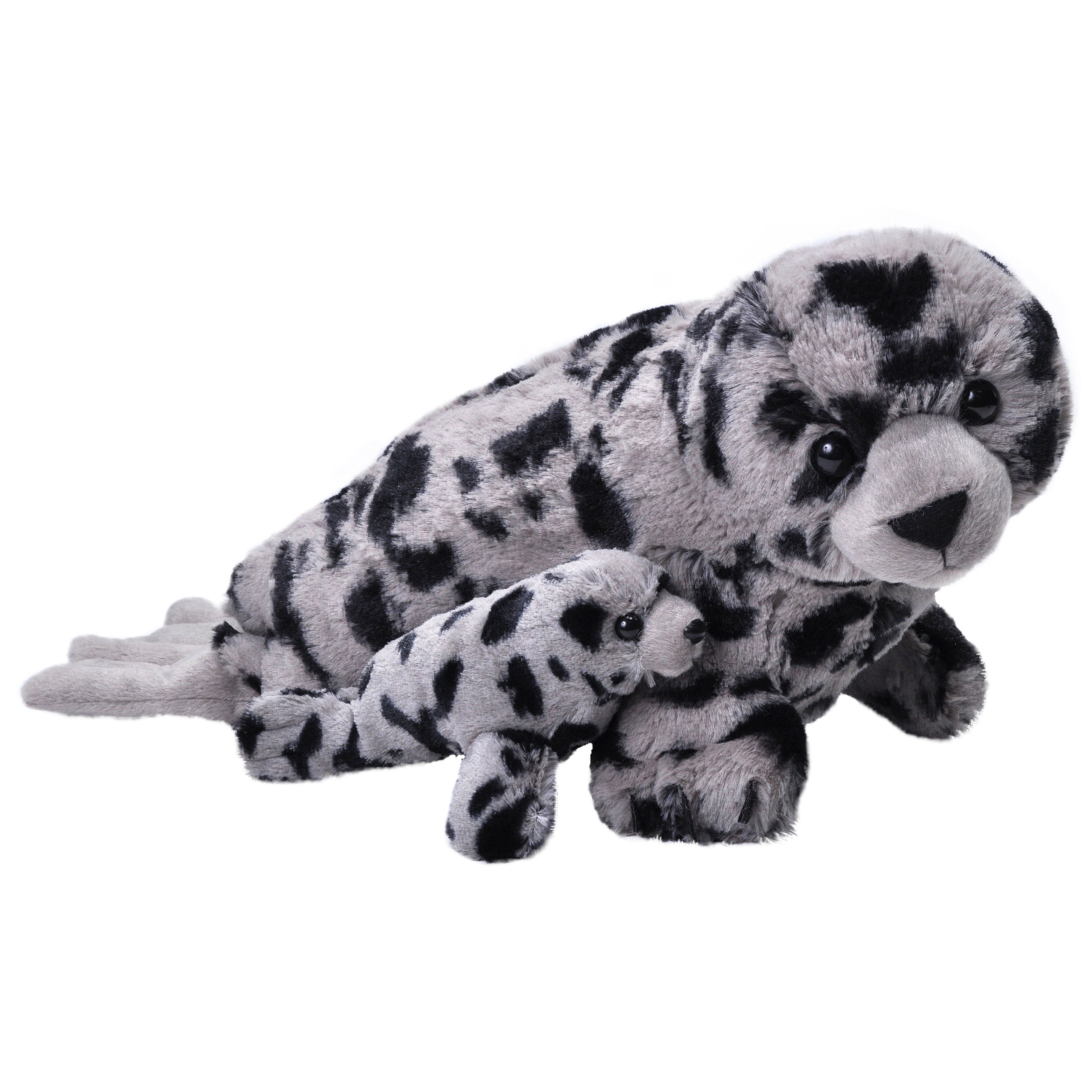 Pluche knuffel dieren familie grijze zeehonden 36 cm -