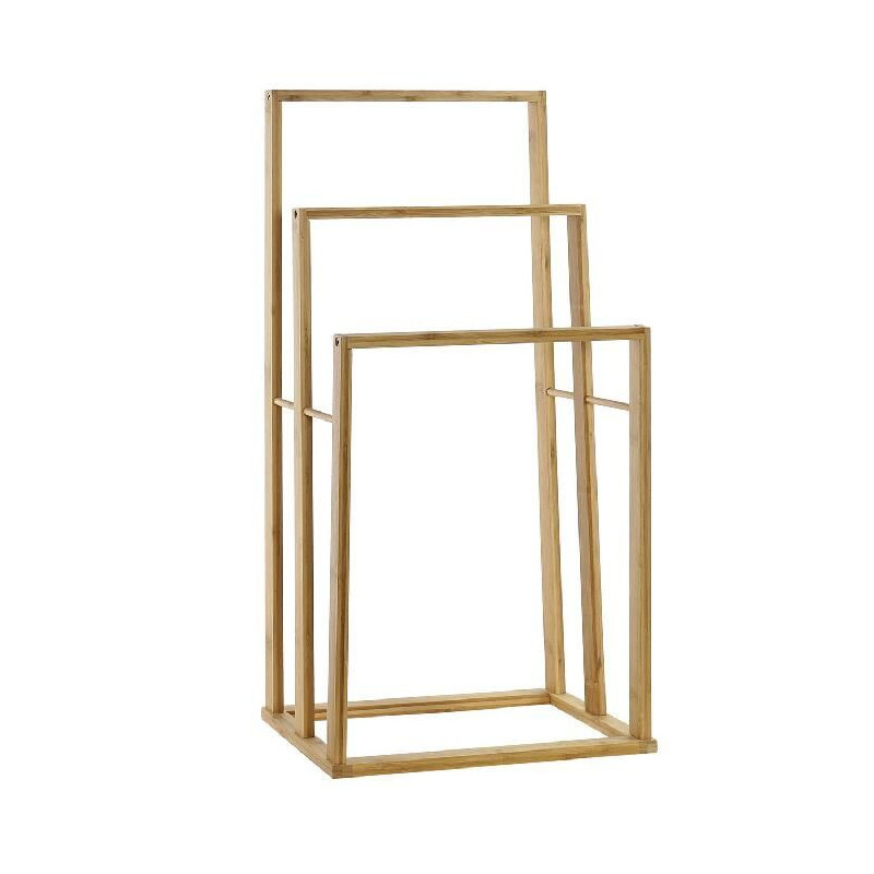 Handdoek badkamer rek van bamboehout 41 x 23 x 82 cm -