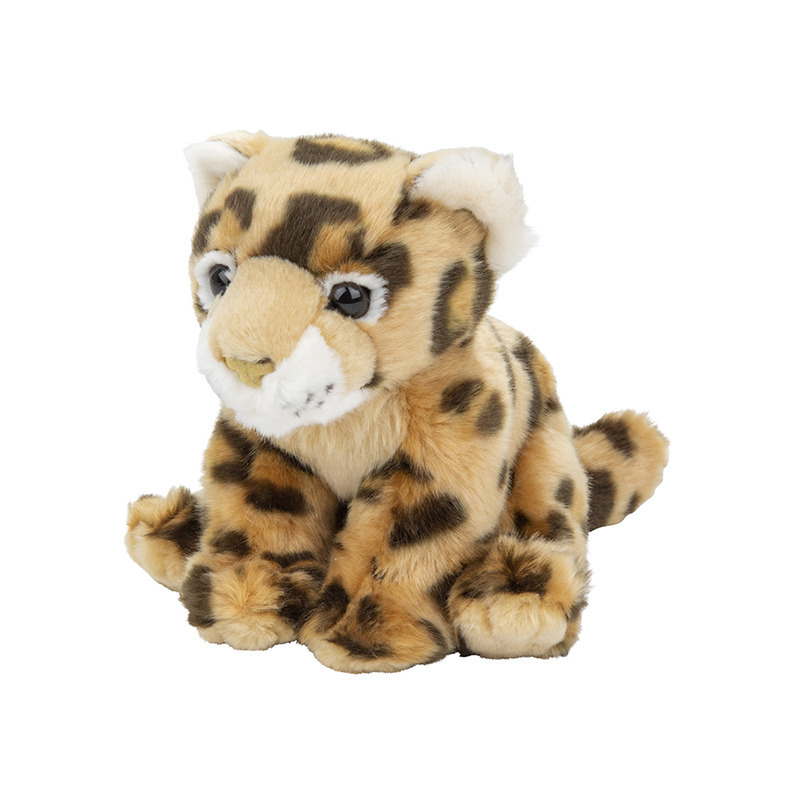 Nature Planet pluche knuffel - luipaard - 18 cm - dieren knuffels -