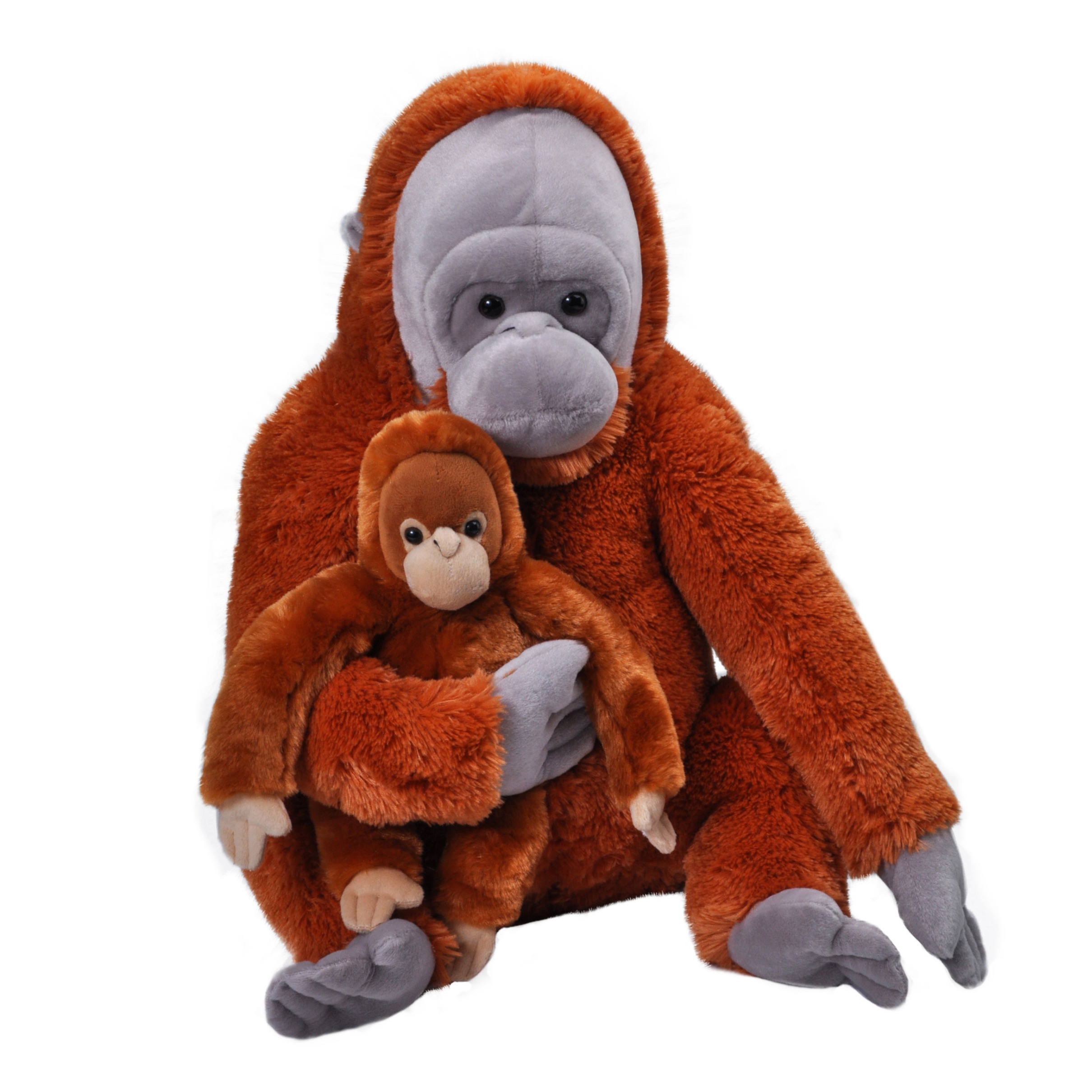 Grote Pluche knuffel dieren familie Orang Utan aap 52 cm -