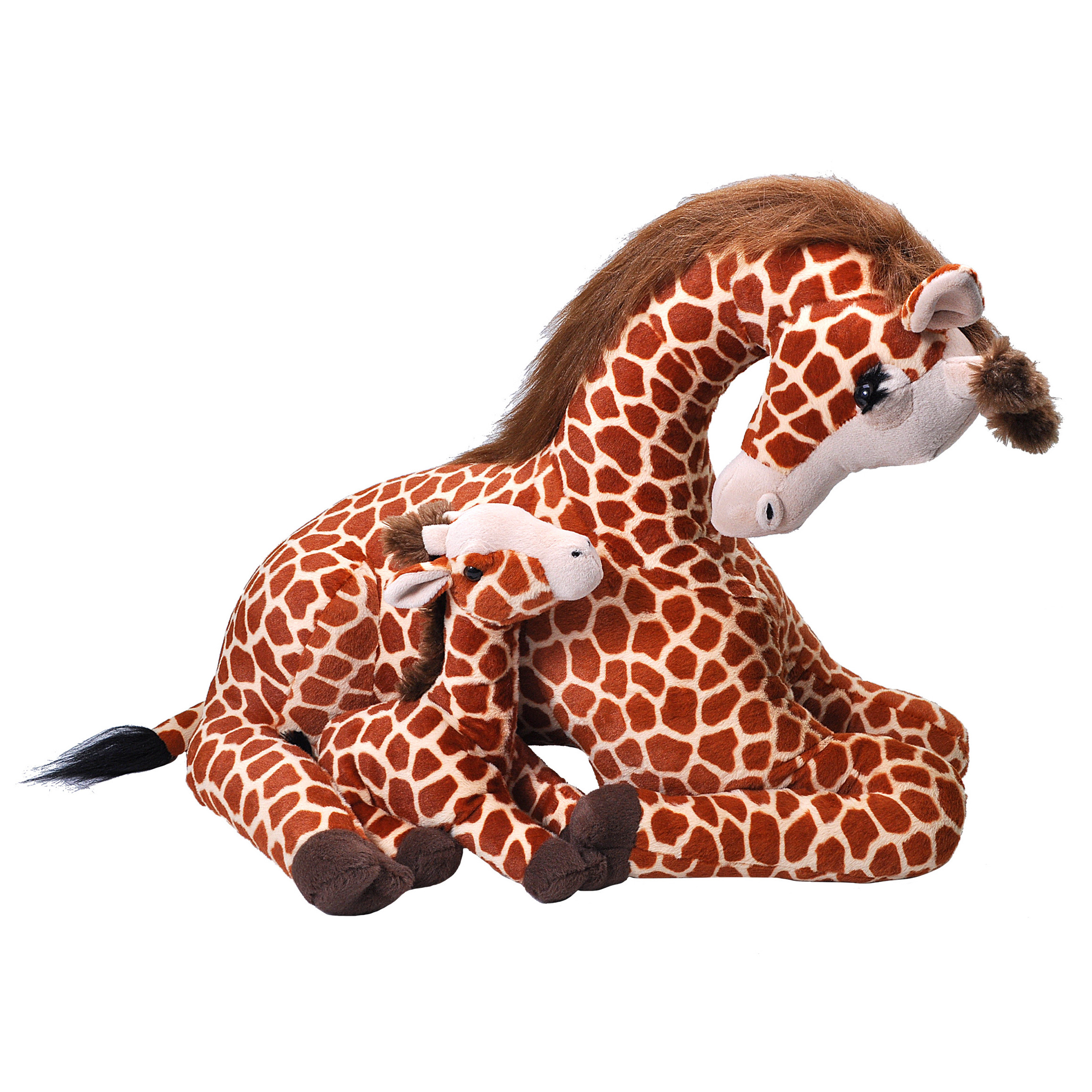 Grote Pluche knuffel dieren familie giraffe 60 cm -