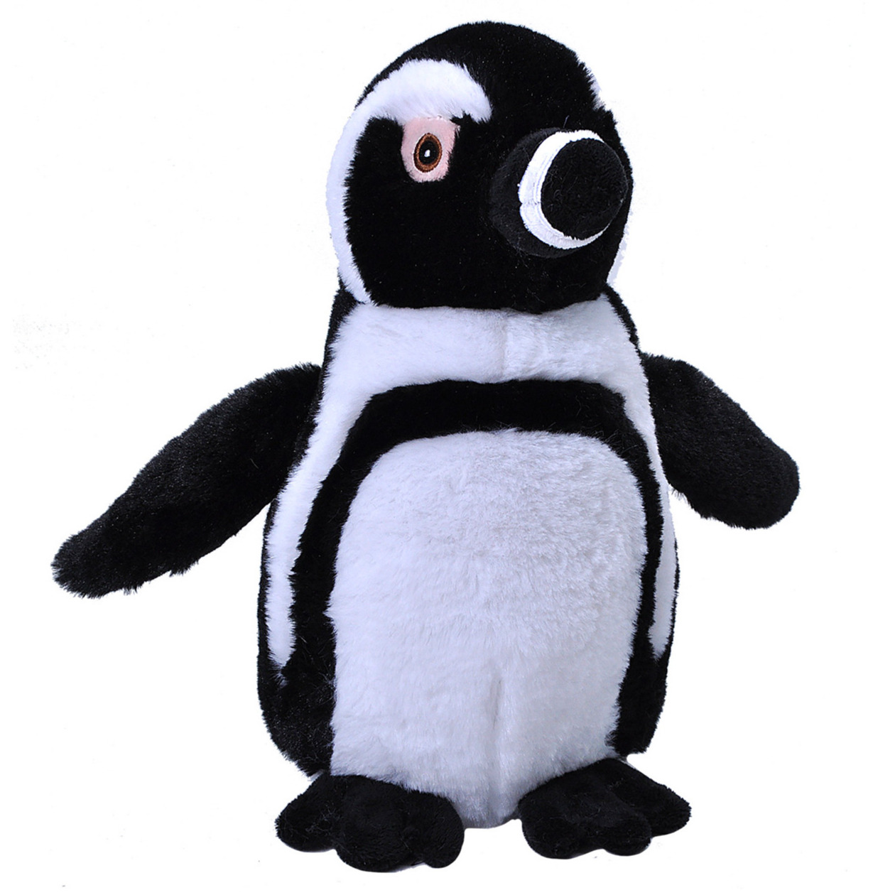 Wild Republic Pluche knuffel zeedieren - zwartvoet pinguin - 30 cm -