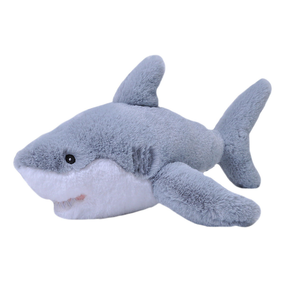 Wild Republic Pluche witte haai knuffel - 30 cm - haaien knuffels - Eco-kins -