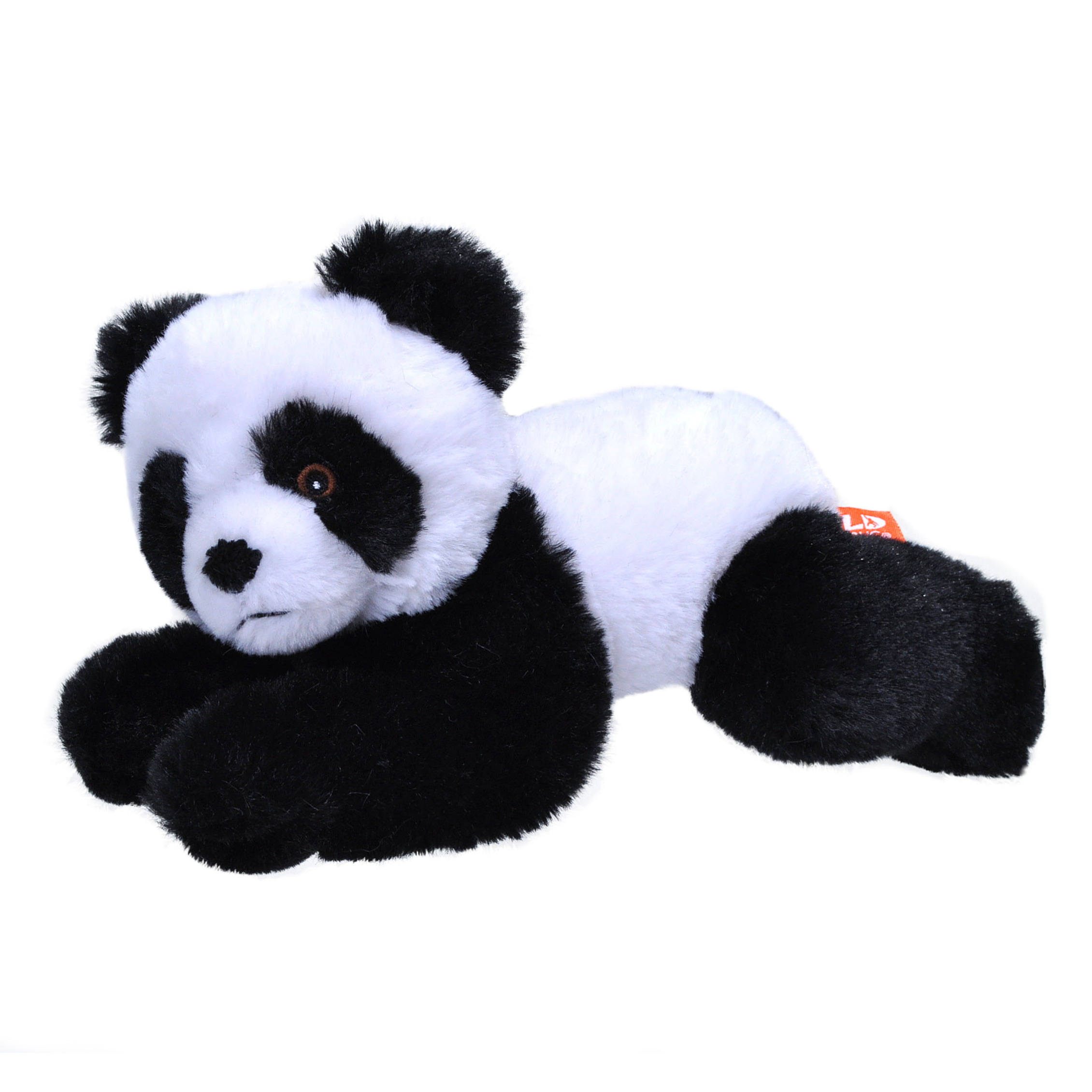 Wild Republic pluche dieren knuffel - Panda beer - zwart/wit - 24 cm - Panda beertjes knuffels -