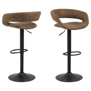Barkruk Faber - lichtbruin (2 stuks) - Leen Bakker
