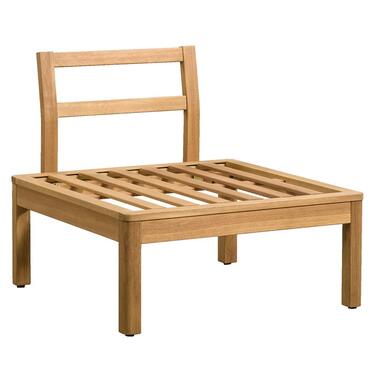 Middenfauteuil Orleans - eucalyptushout - 78x72x65 cm - Leen Bakker