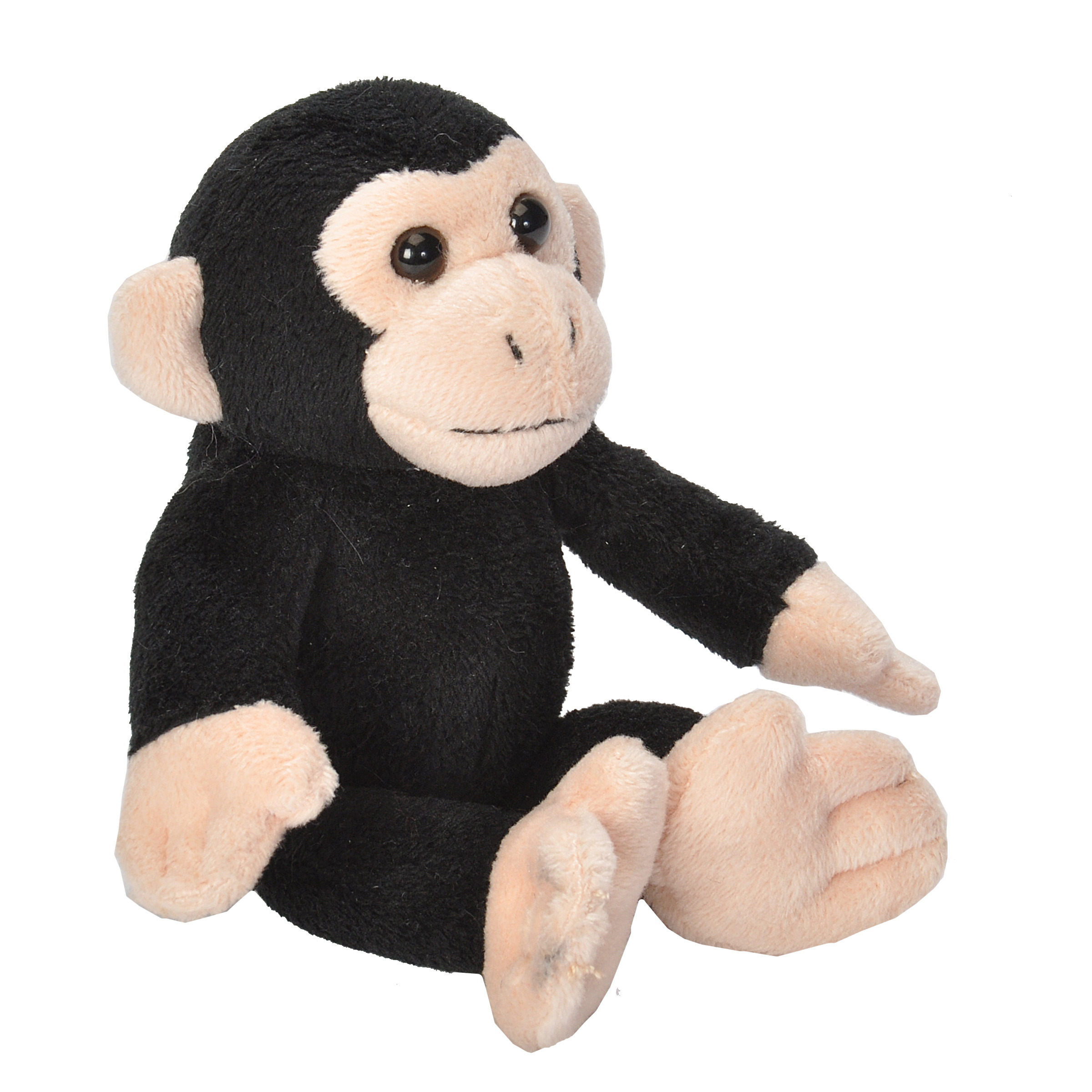 Wild Republic Chimpansee aap - 13 cm - pluche knuffel - apen - knuffeldieren -
