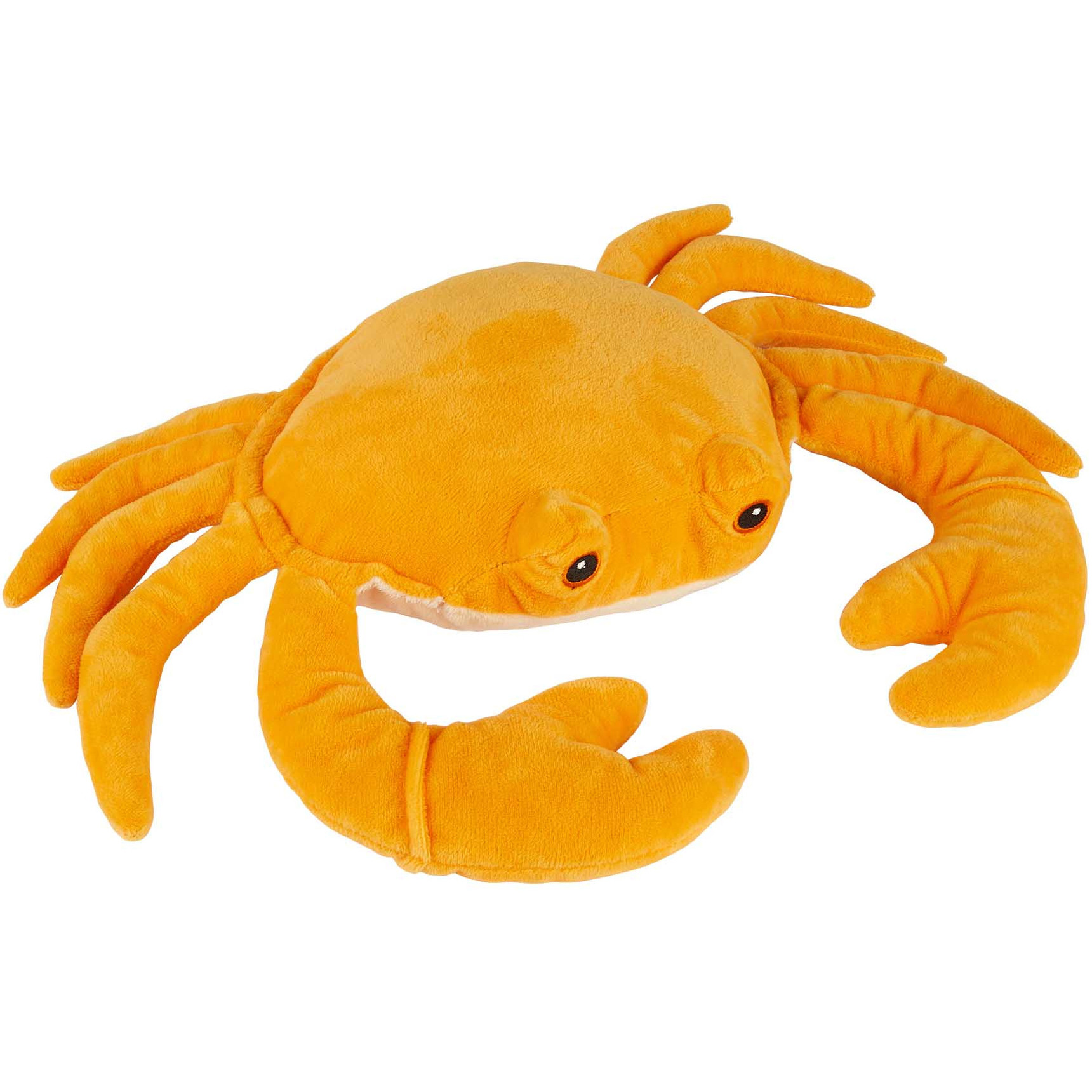 Pluche knuffel zeedieren Krab van 33 cm - oranje - Krabbetjes - Knuffels -