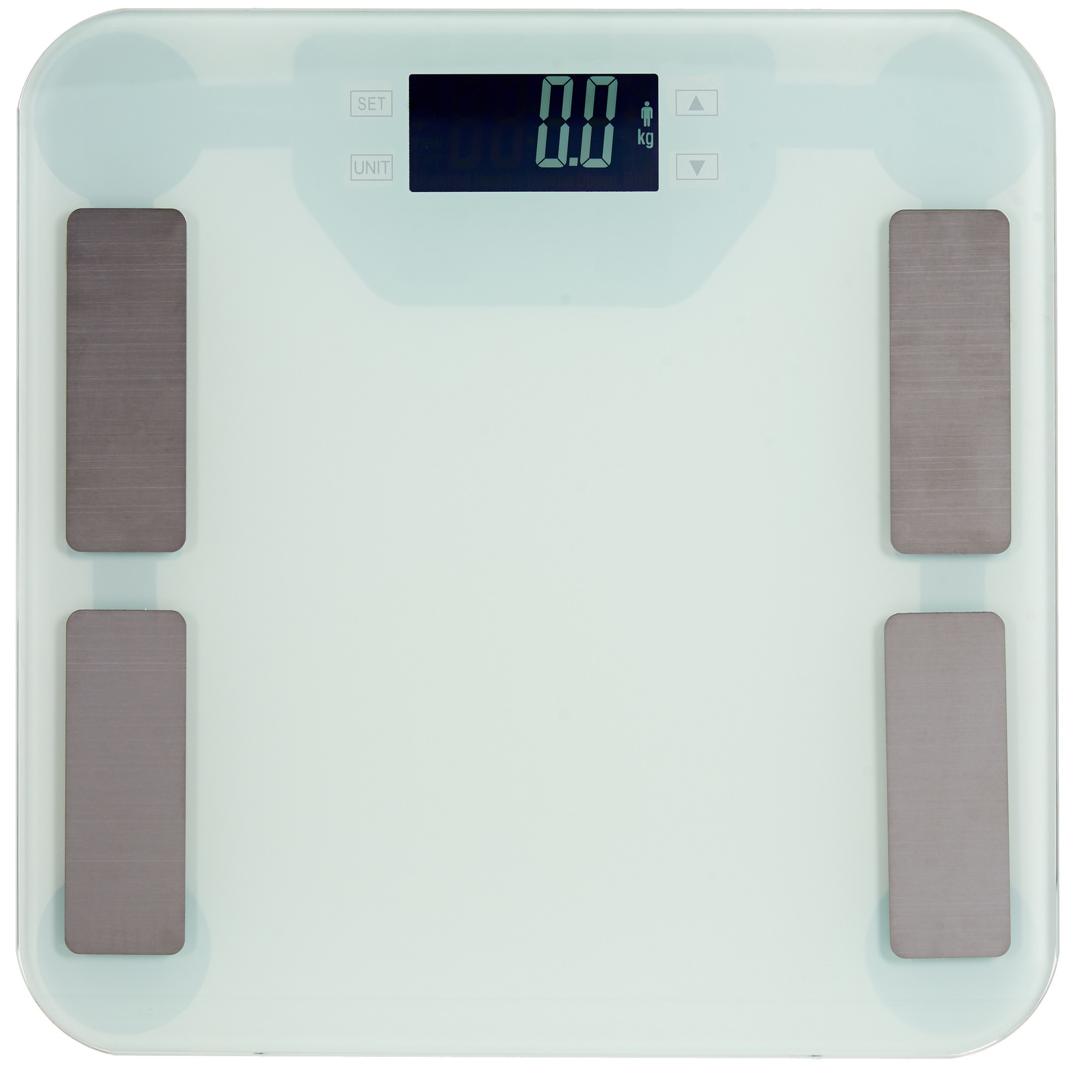 Metalen personen weegschaal wit 30 x 30 cm - Personenweegschalen -