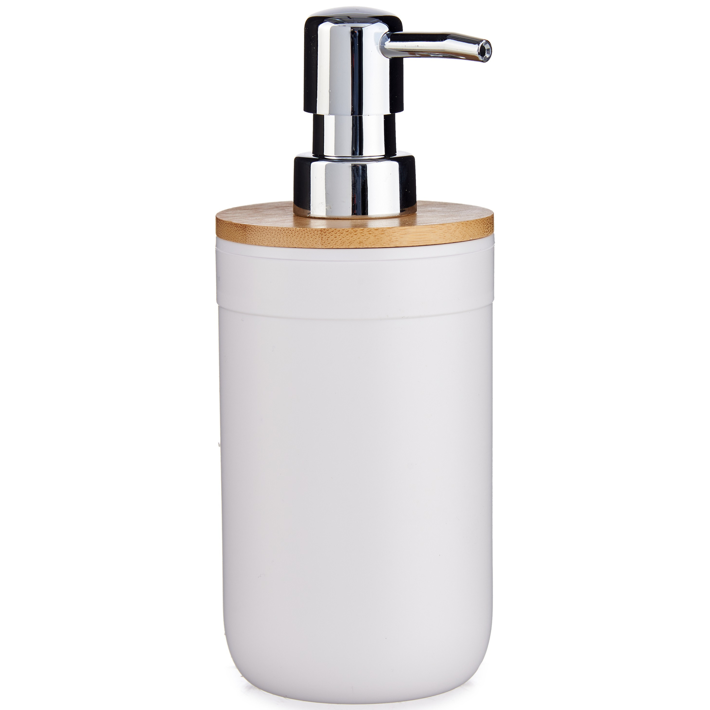 Navulbaar zeeppompje/zeepdispenser wit 350 ml van kunststof -