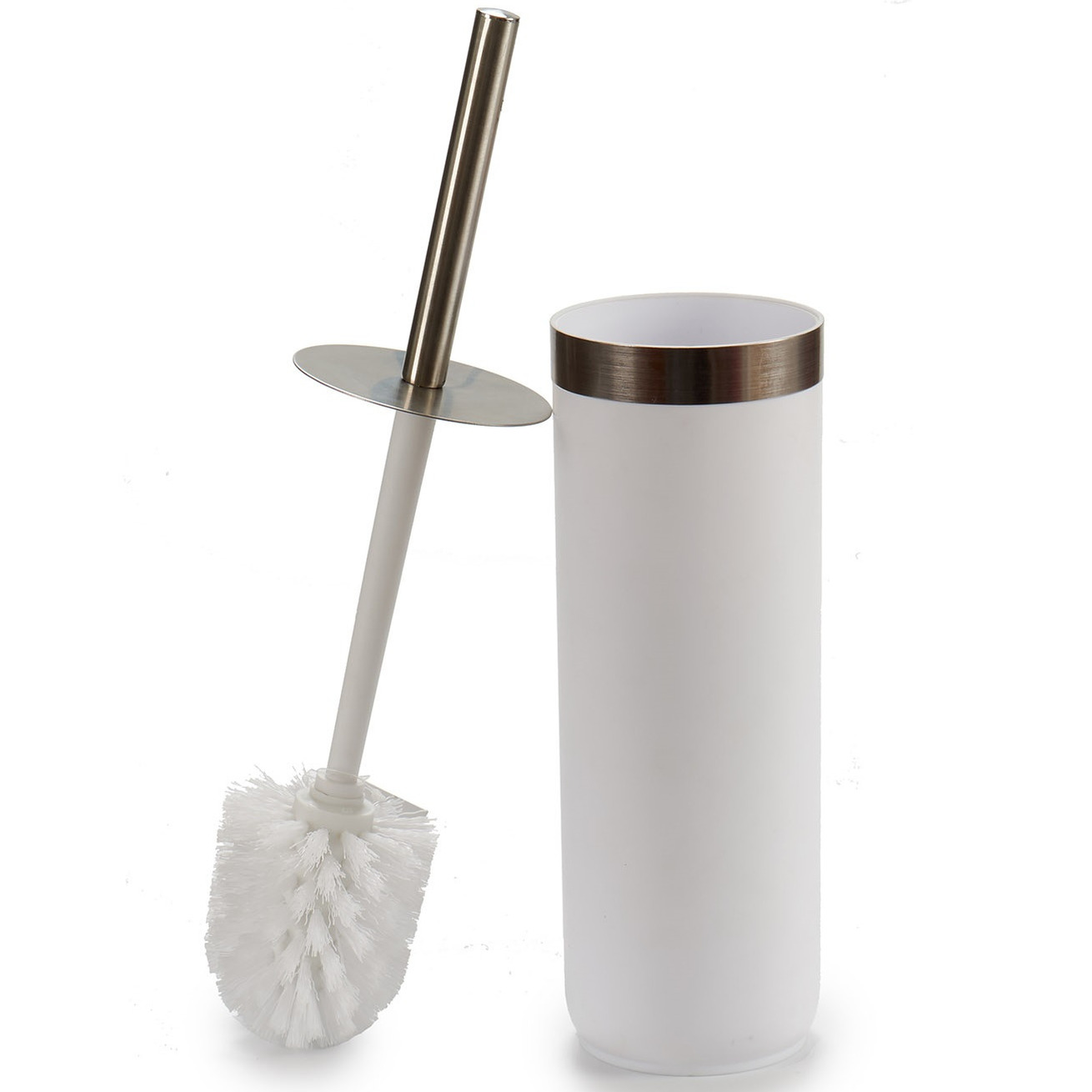 Toiletborstel/wc-borstel wit kunststof 38,5 cm -