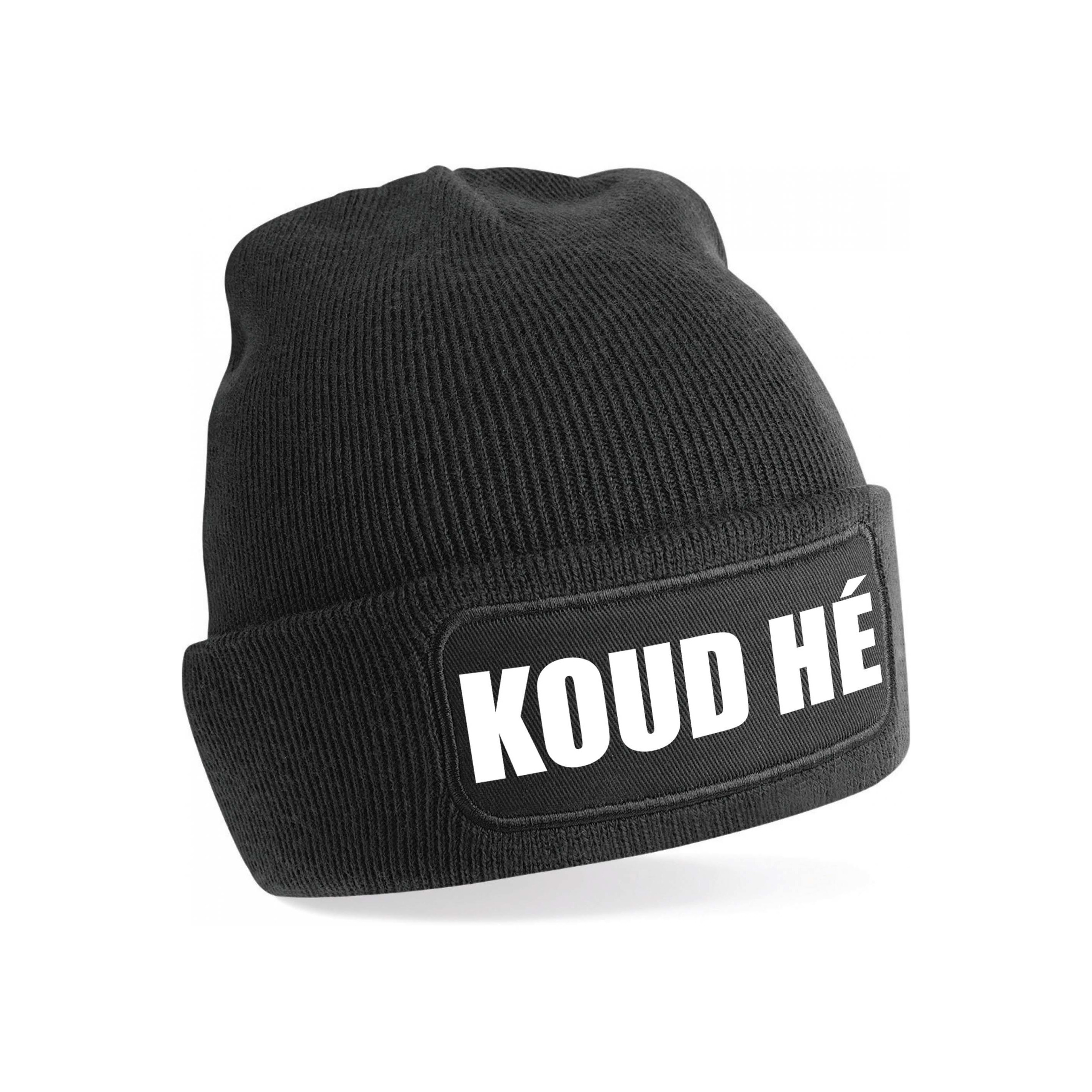 Wintersport muts - koud he - zwart - one size - unisex - Apres ski beanie One size -