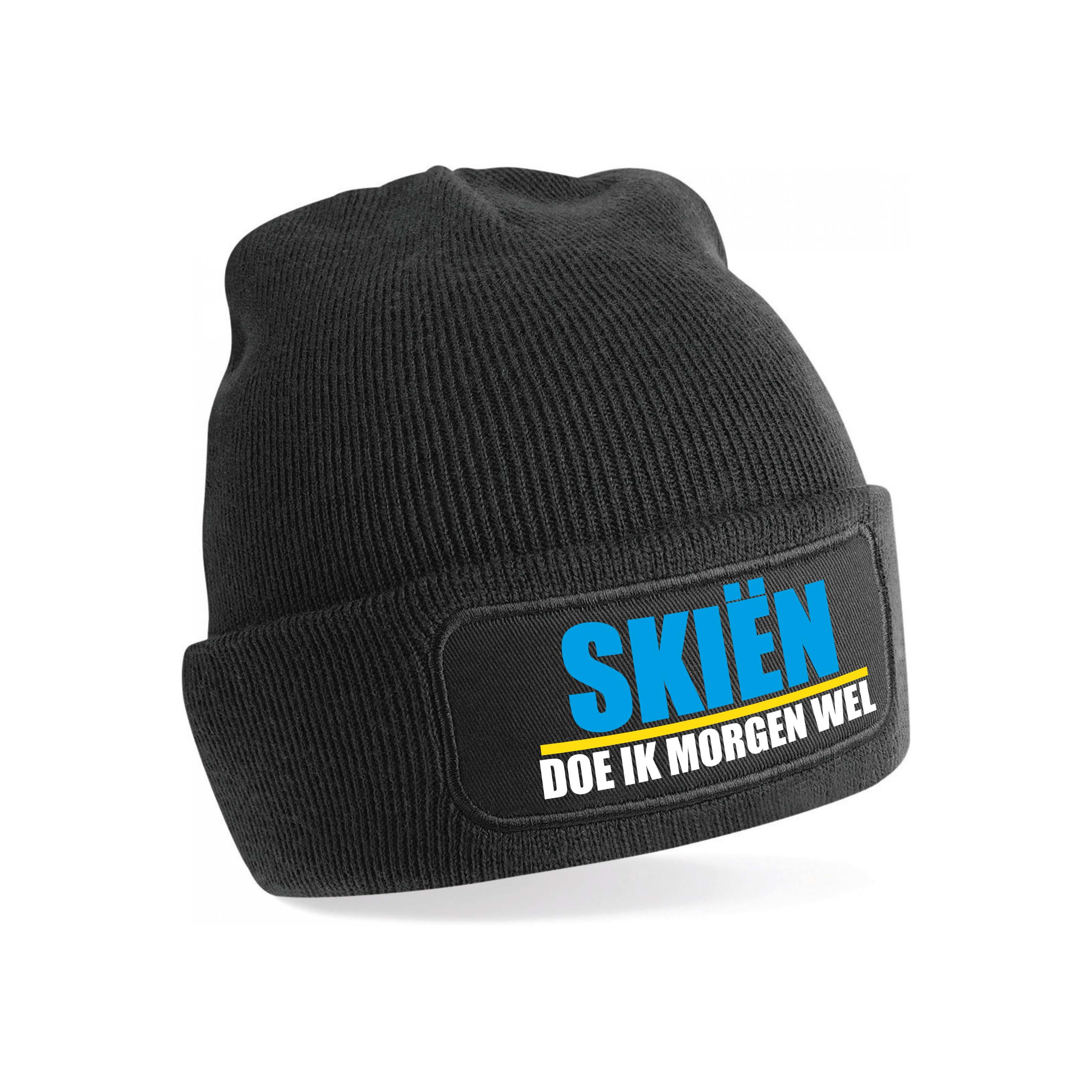 Wintersport muts - Skien - zwart - one size - unisex - Apres ski beanie One size -