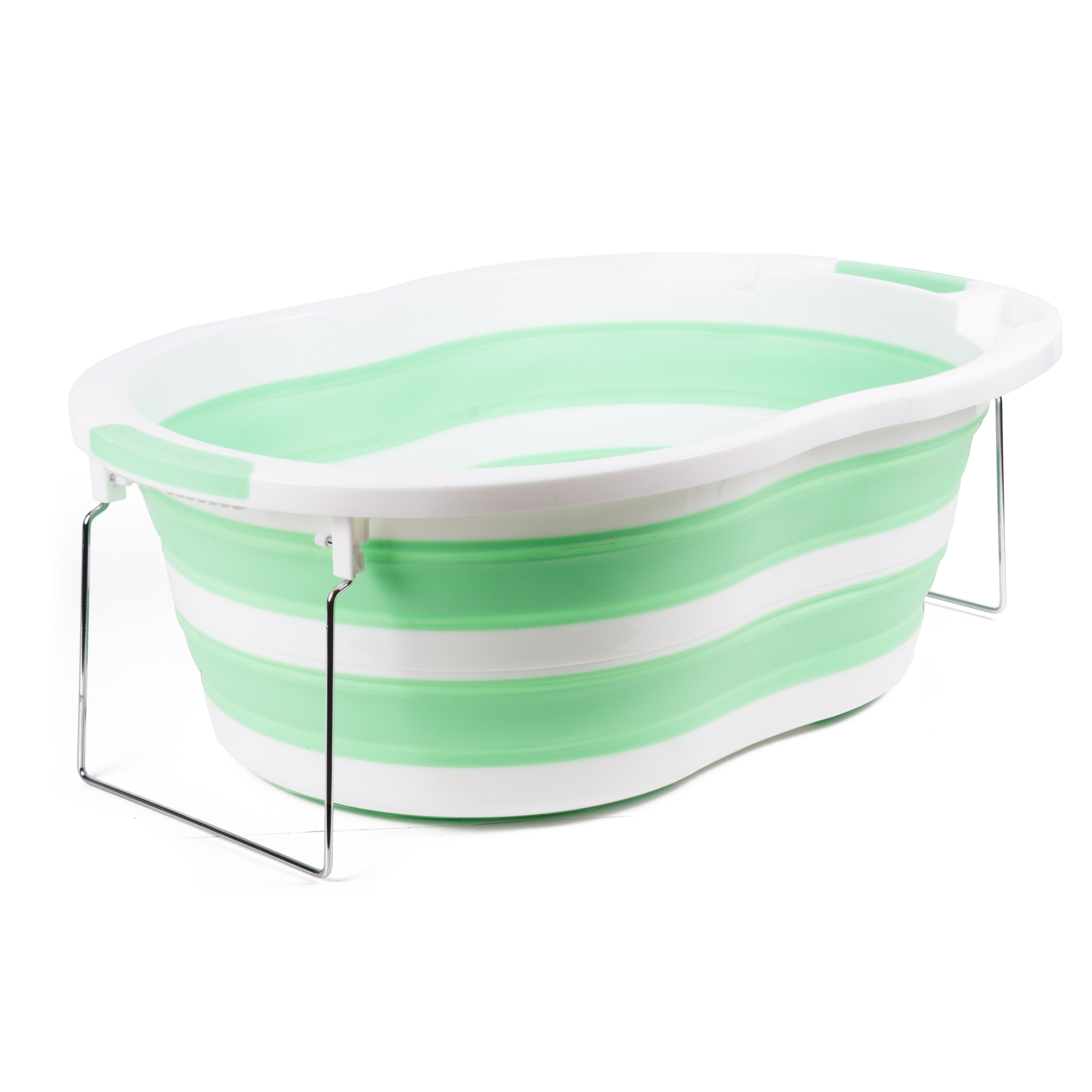 Babybadje groen/wit opvouwbaar 70 x 46,5 x 23 cm -