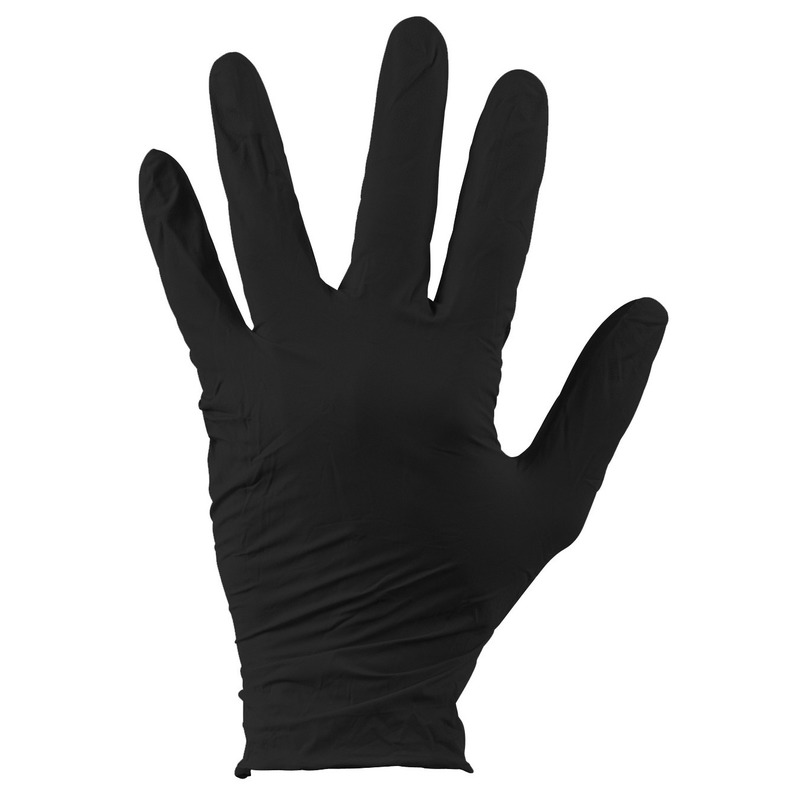 100x Nitril wegwerphandschoenen Extra Large / XL zwart -