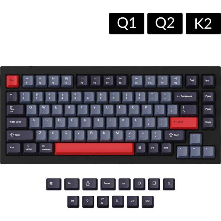 Keychron MT-01 OEM Dye-Sub PBT Keycap Set - Dolch Red keycaps