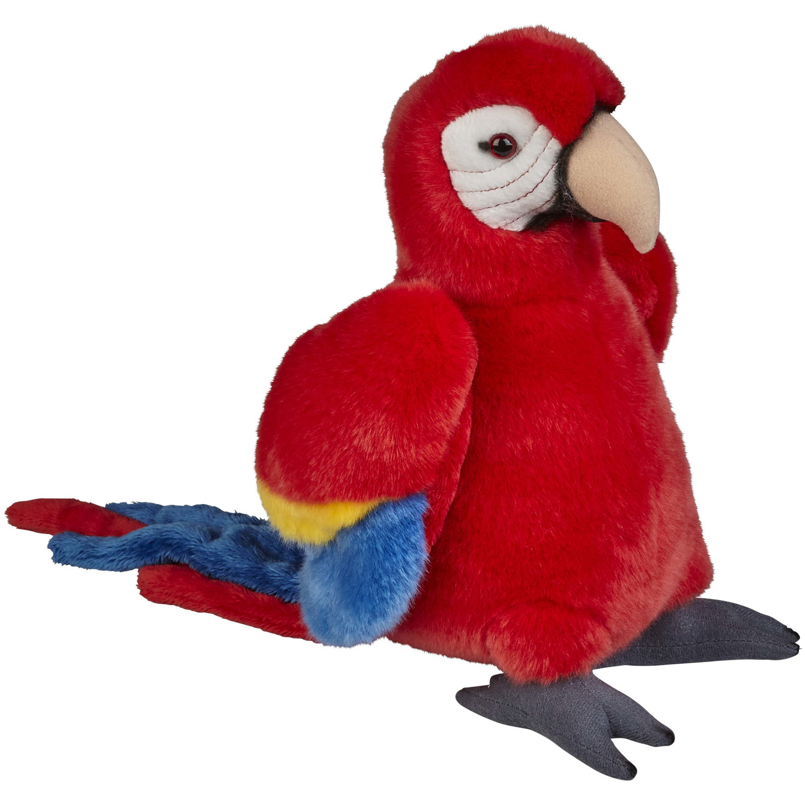 Pluche knuffel dieren rode Macaw papegaai vogel van 28 cm -
