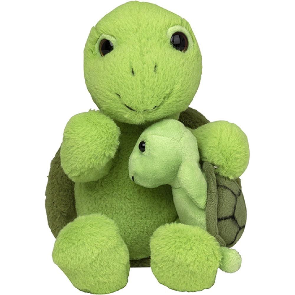 Pluche knuffel Schildpad - familie - zeediertjes - 22 cm - knuffel cadeau -