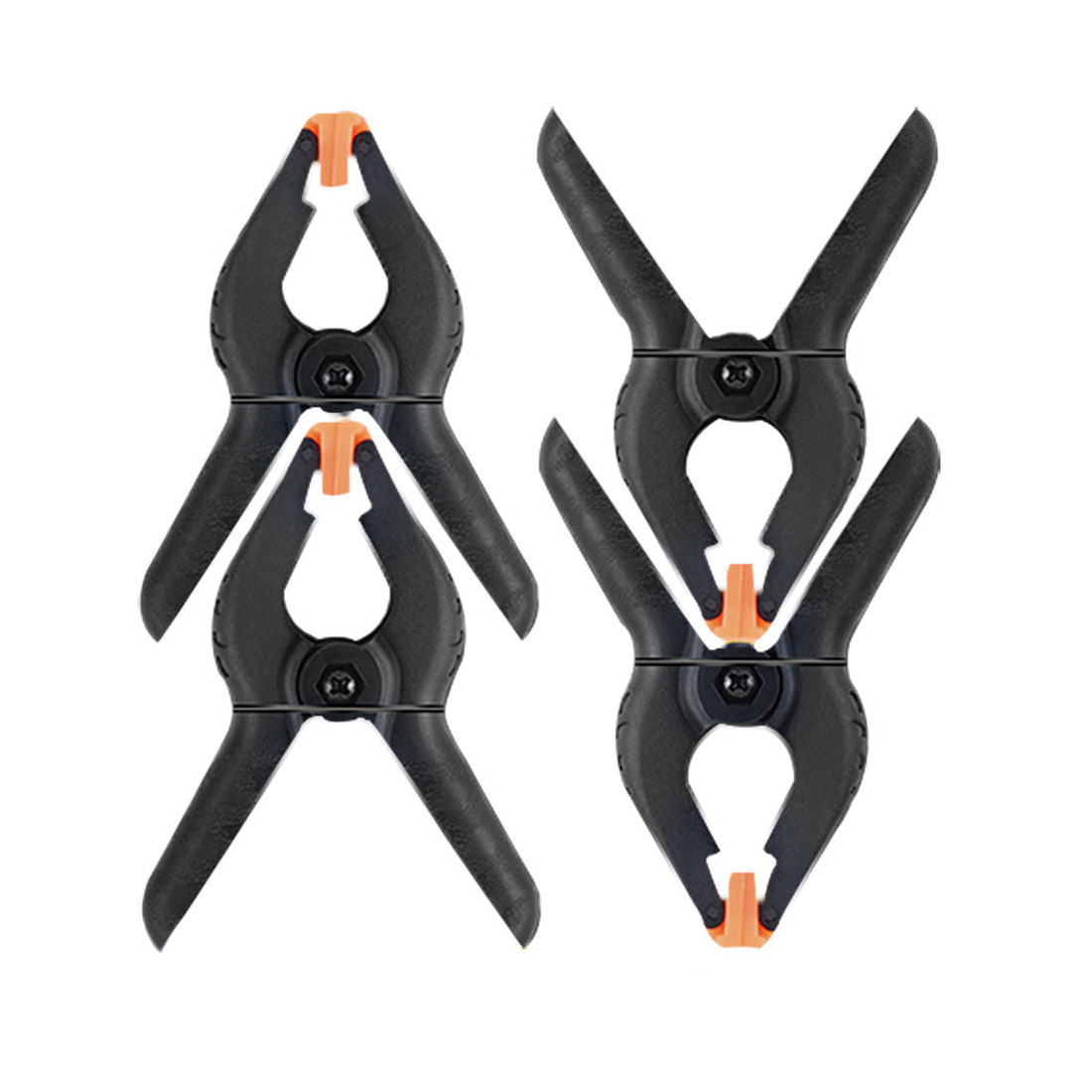 Hobby lijmklemmen / veerklemmen - 12x - zwart - 8 cm - zeilklemmen -
