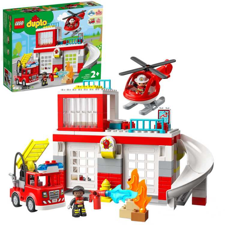 LEGO DUPLO - Brandweerkazerne & Helikopter constructiespeelgoed 10970