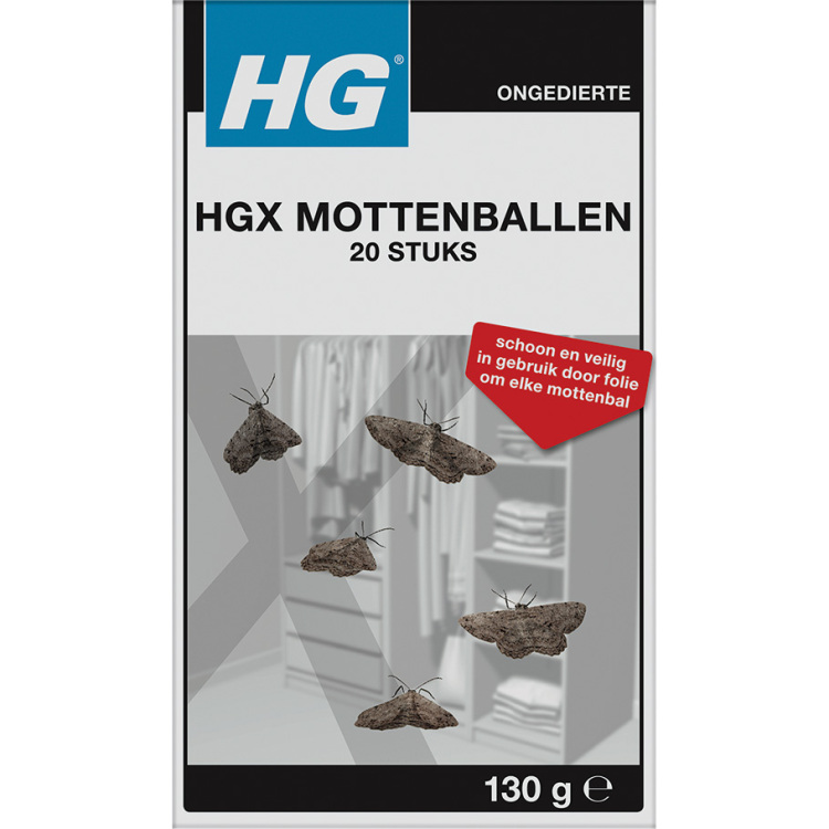 HG X mottenballen 20 stuks insecticide