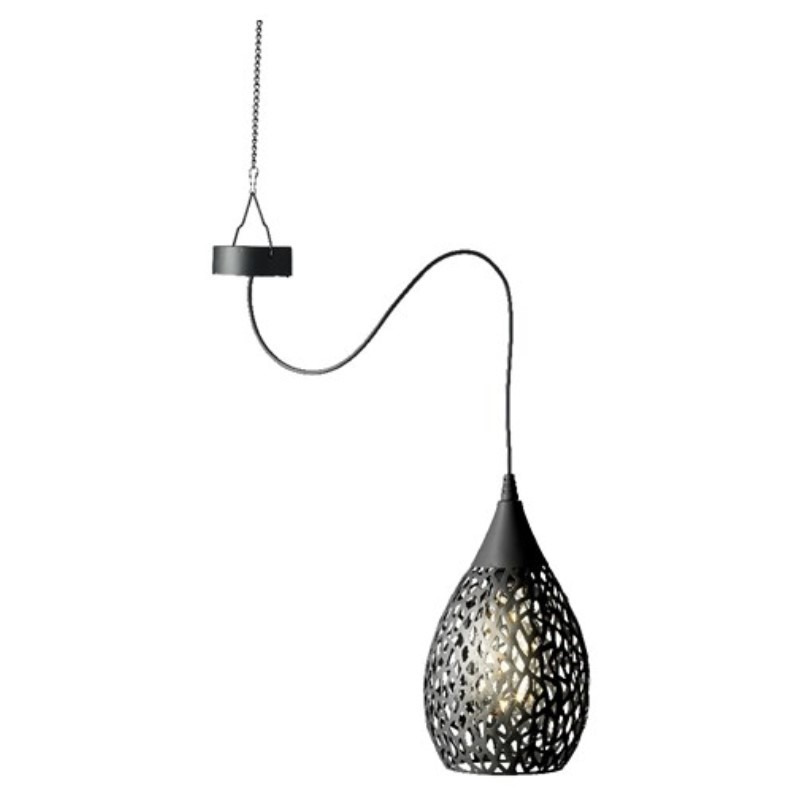 Hanglamp solar - antraciet grijs - ijzer - 21 cm - tuinverlichting -