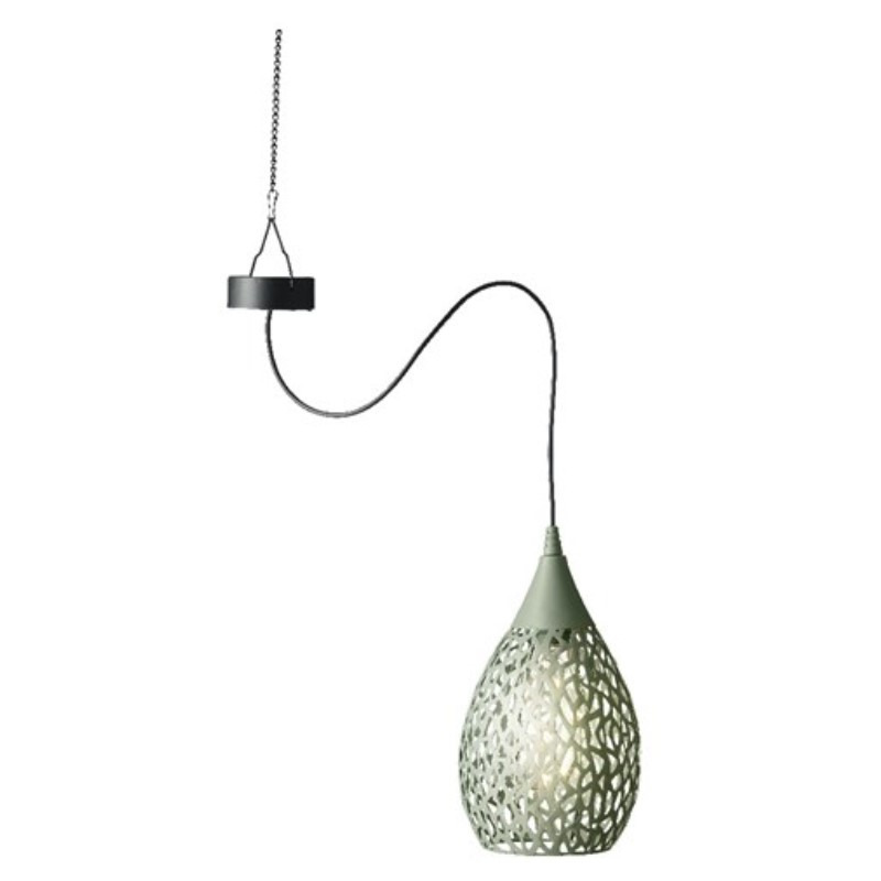 Hanglamp solar - groen - ijzer - 21 cm - tuinverlichting -