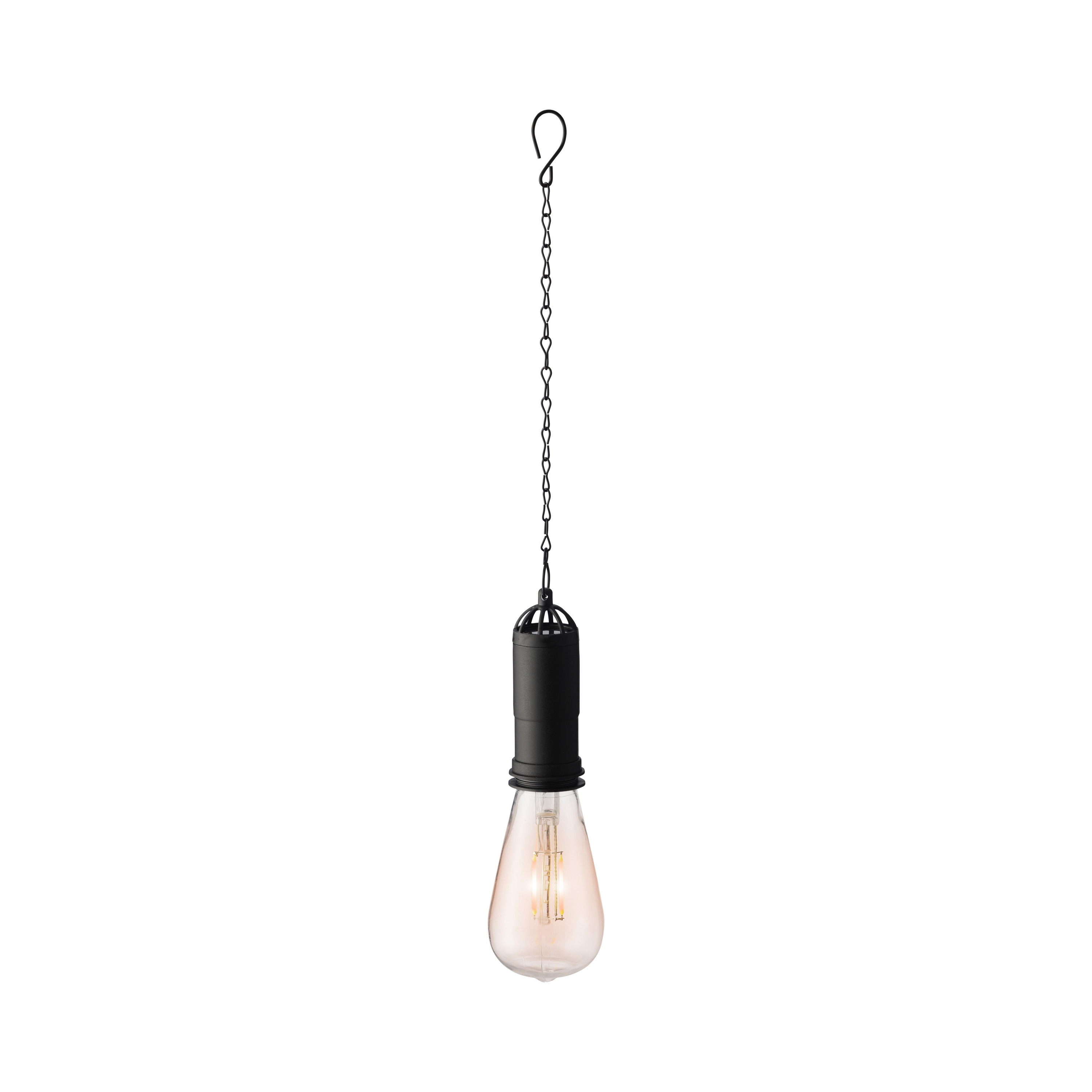 Oranje solar tuinverlichting hanglamp kunststof 20 cm -