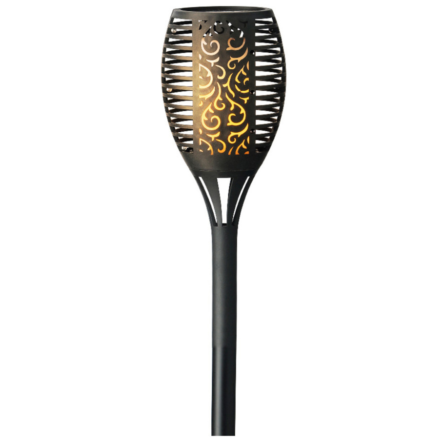 Solar tuinfakkel/tuinlamp vlam effect op zonne-energie 61 cm -