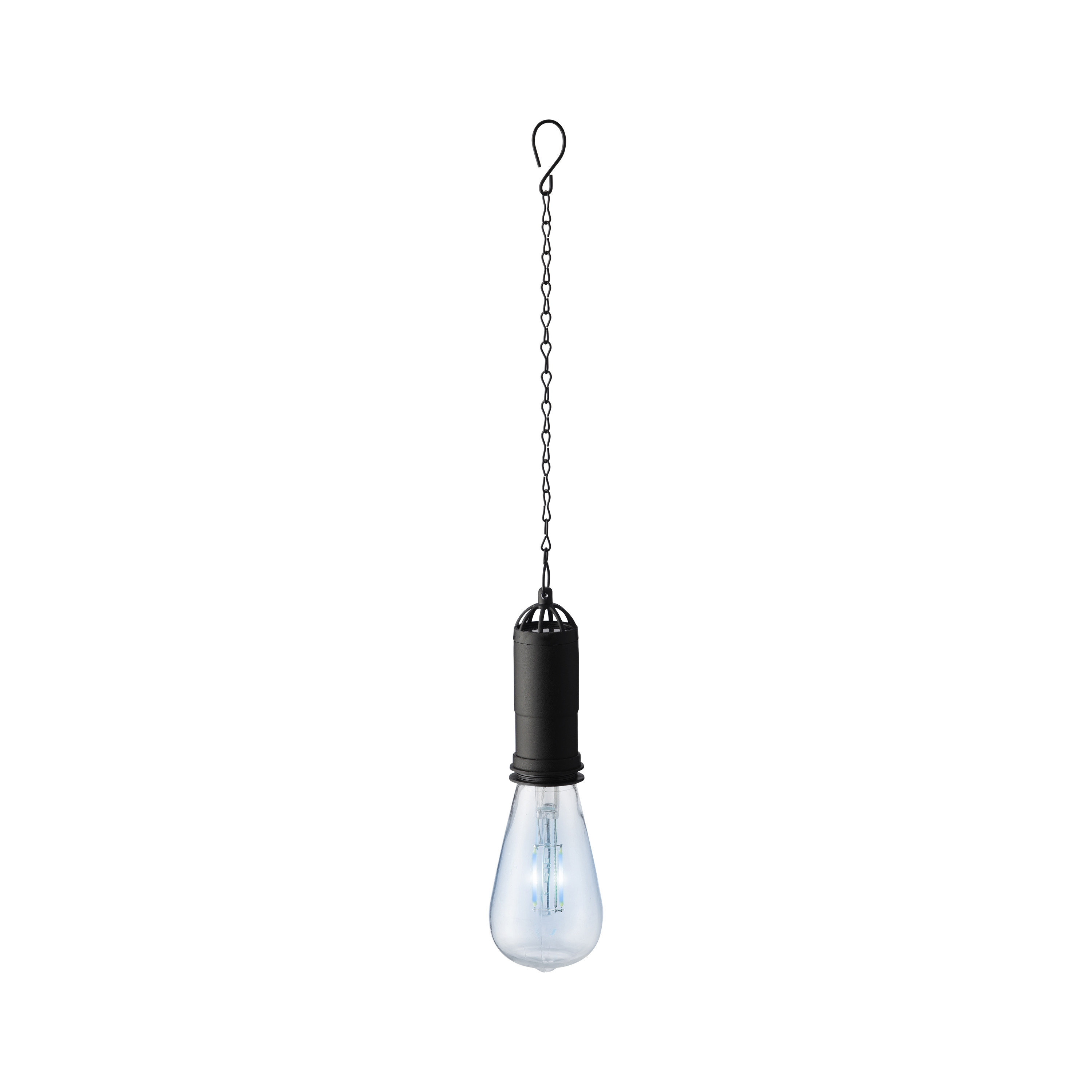 Blauwe solar tuinverlichting hanglamp kunststof 20 cm -