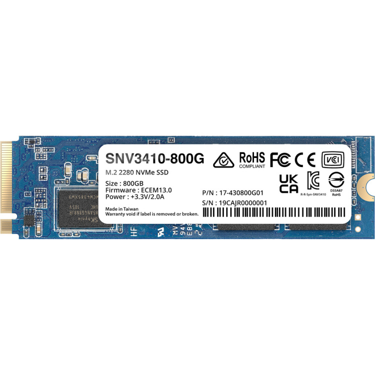 Synology SNV3410-800G ssd PCIe 3.0 x4, NVMe, M.2 2280