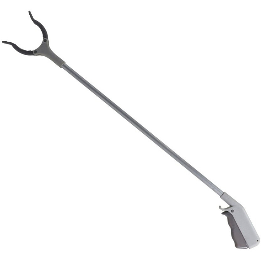 Zwerfvuilgrijper/afvalgrijper grijs 67 cm van kunststof -