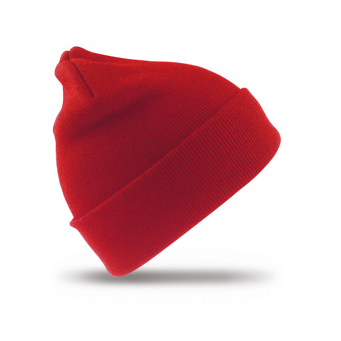 Heren/dames Beanie Wintermuts - rood - 100% acryl wol - warme mutsen - Dubbel dikke stof One size -