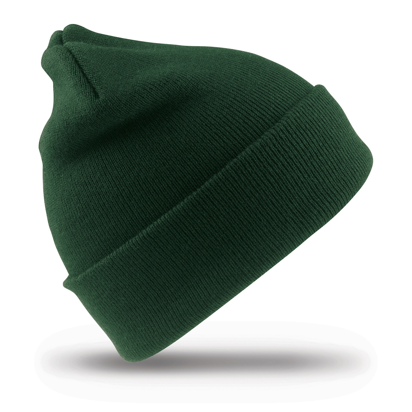 Heren/dames Beanie Wintermuts - donkergroen - 100% acryl wol - warme mutsen - Dubbel dikke stof One size -