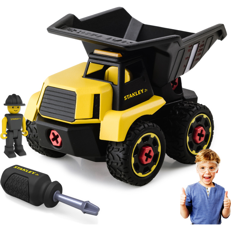 Stanley Junior Demonteerbare Kiepwagen met schroevendraaier constructiespeelgoed Dump Truck, Mix & match, 3 jaar +