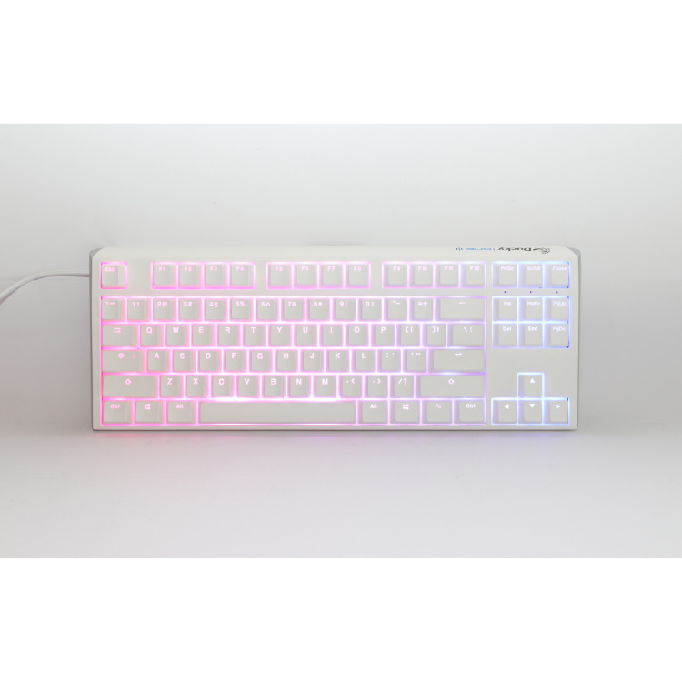 Ducky One 3 Classic Pure White TKL toetsenbord RGB led, Double-shot PBT, Hot-swappable, QUACK Mechanics, 80%