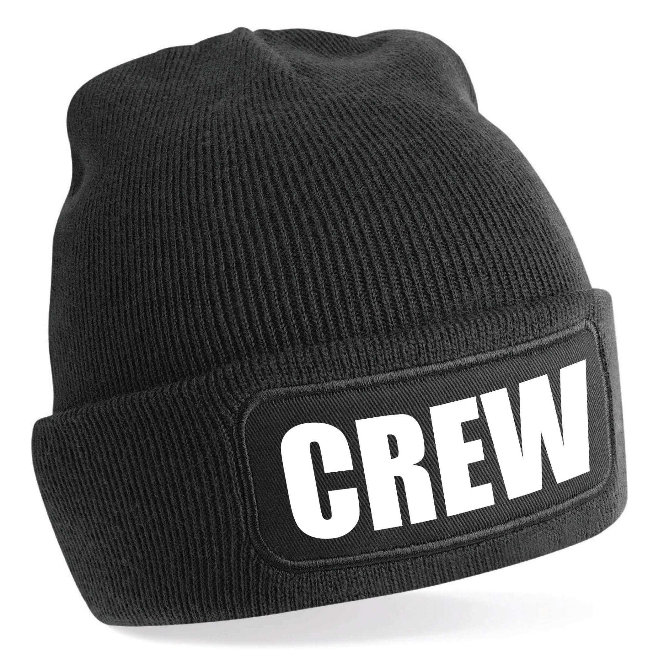 Muts crew zwart voor volwassenen - Winter accessoires One size -