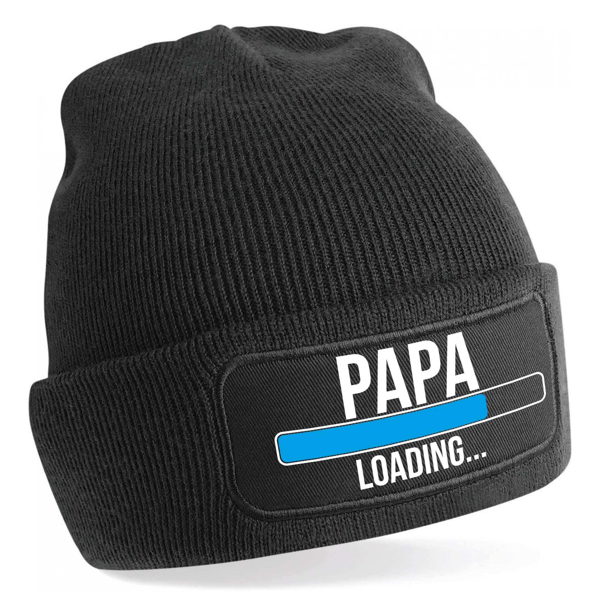 Muts papa loading zwart voor heren - Winter accessoires - Cadeau aanstaande vader One size -