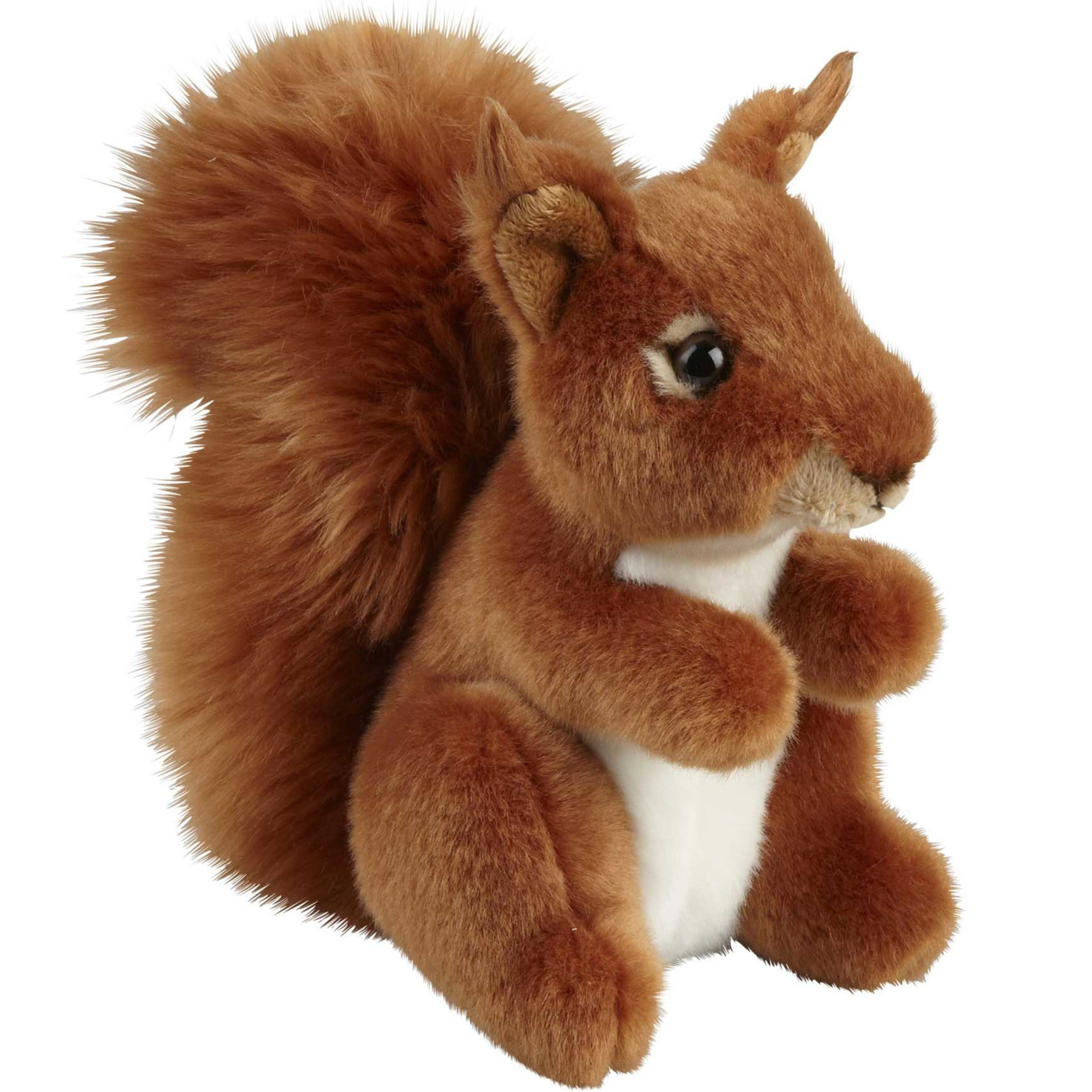 Ravensden pluche knuffel dieren Rode Eekhoorn - 18 cm - bosdieren speelgoed -