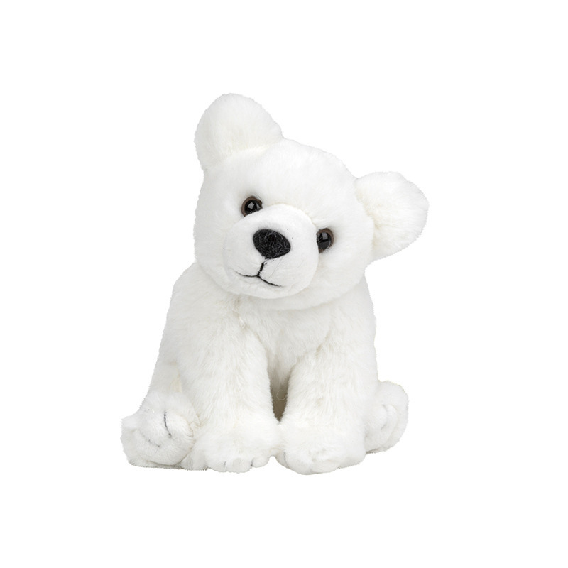 Nature Planet pluche IJsbeer puppy knuffel - 12 cm - Dieren speelgoed knuffels cadeau - Pooldieren -
