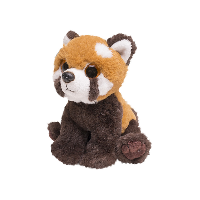 Pluche rode panda knuffeldier van 13 cm -