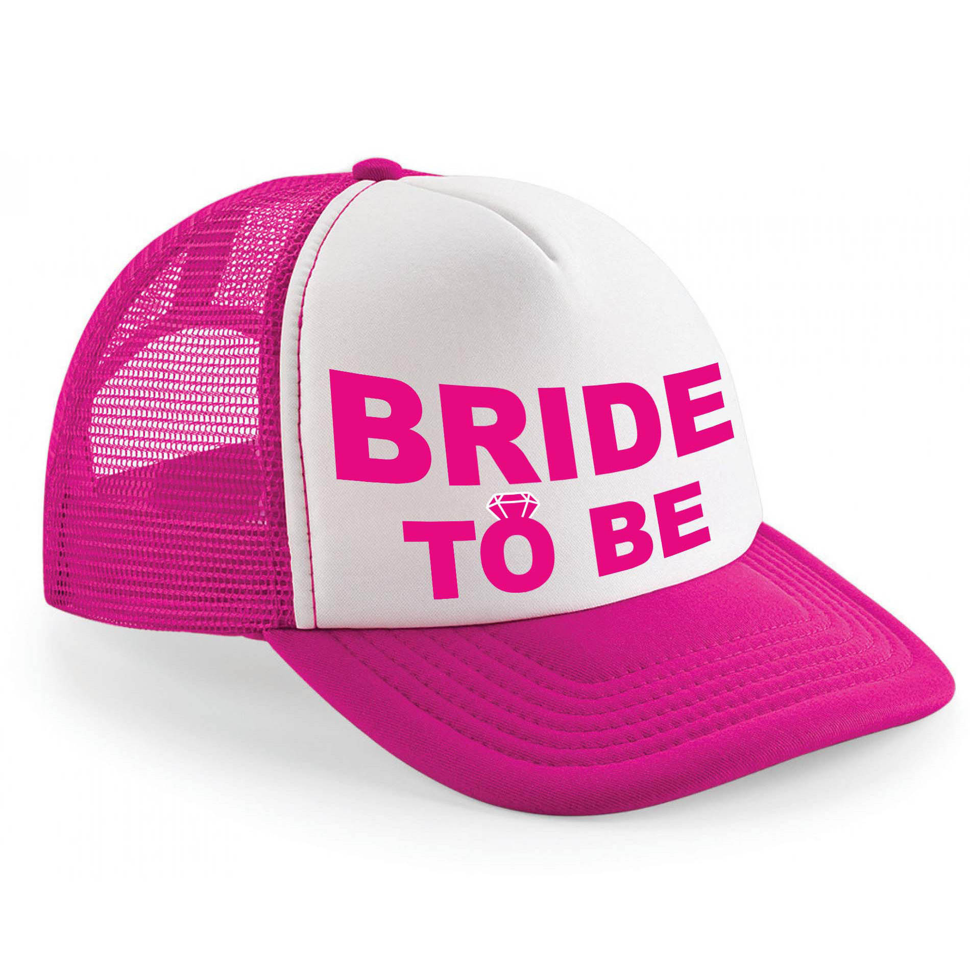 Snapback/cap voor dames - Bride To Be - roze/wit - vrijgezellenfeest petjes -