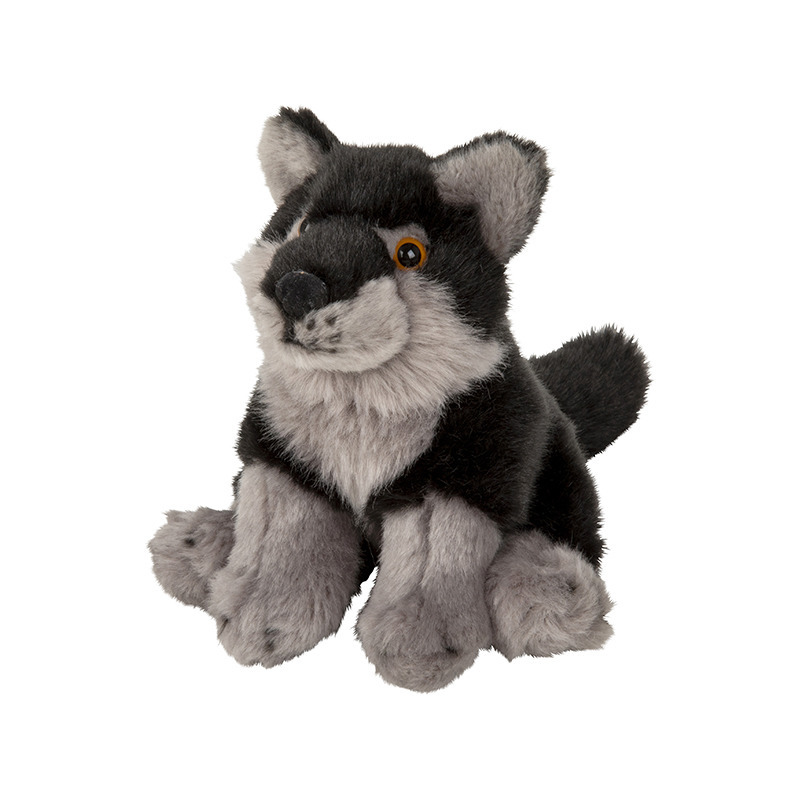 Pluche kleine wolf knuffel van 16 cm -
