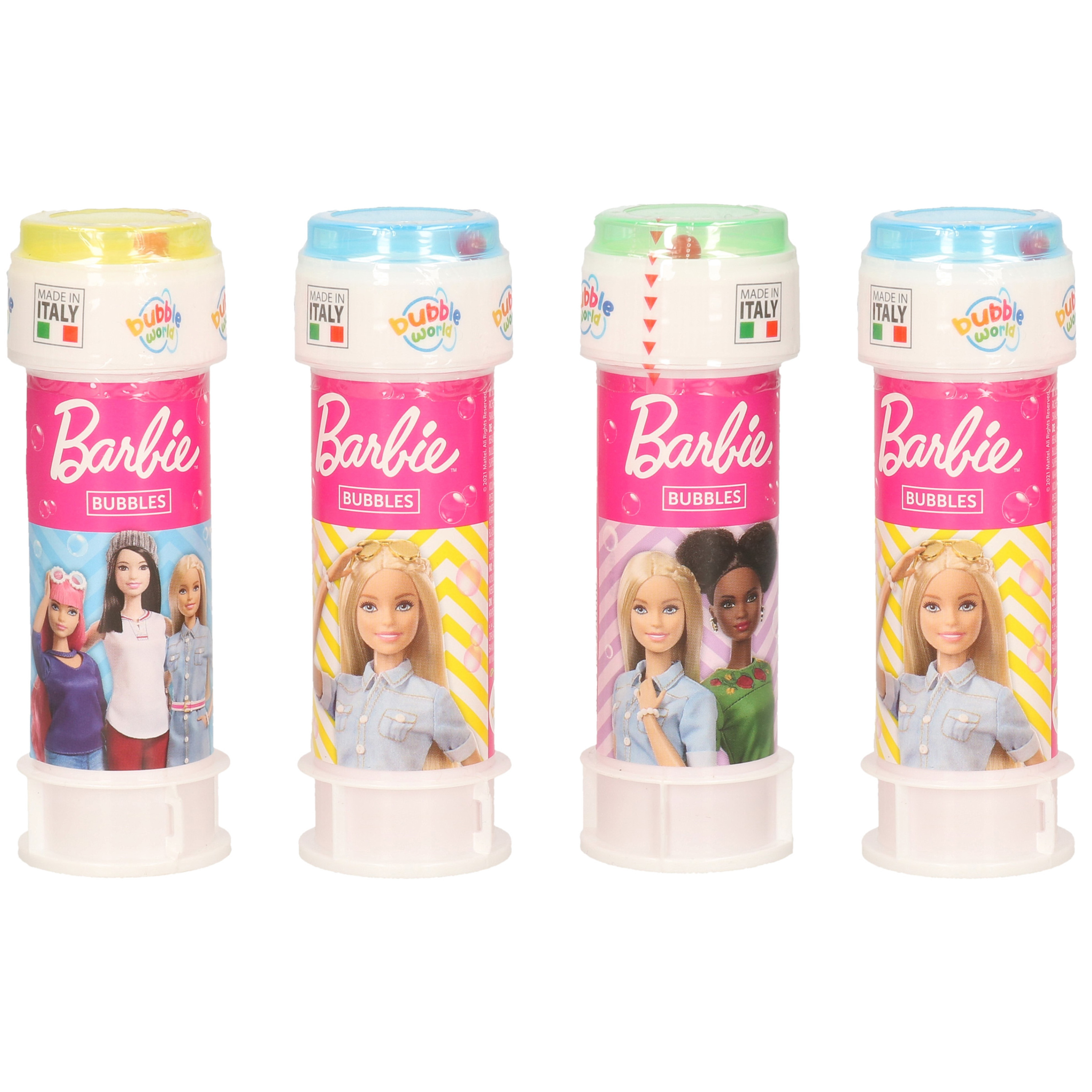 10x Barbie bellenblaas flesjes met bal spelletje in dop 60 ml voor kinderen -
