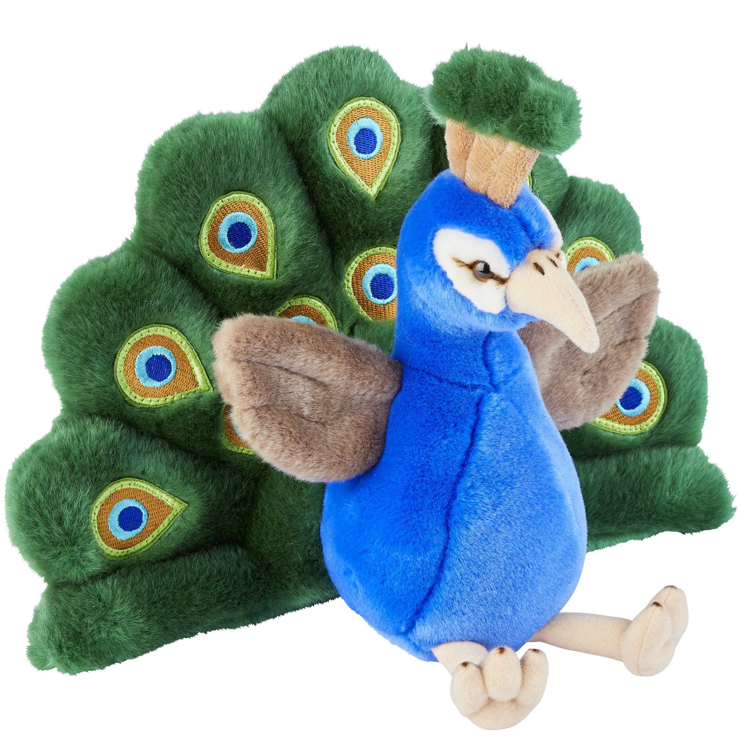 Pluche knuffel dieren Pauw van 32 cm -