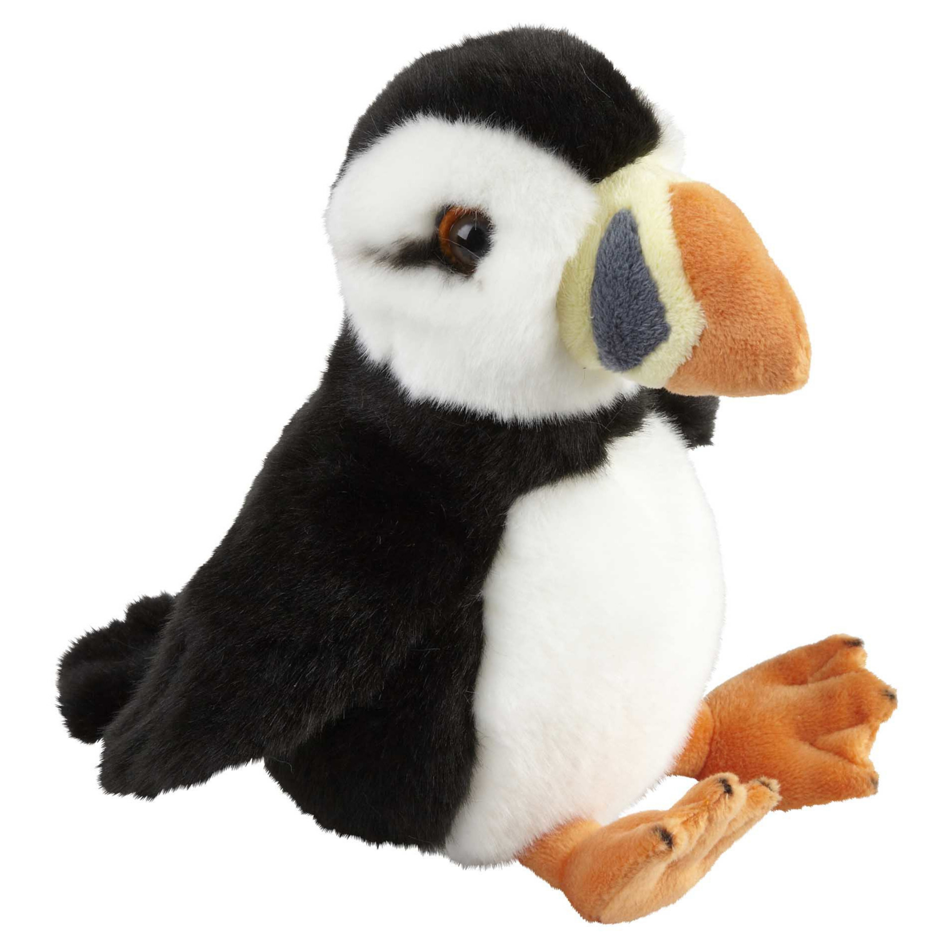 Pluche knuffel dier Papegaaiduiker vogel - 18 cm - Speelgoed knuffels zeevogels -